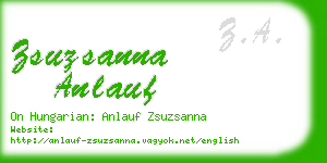 zsuzsanna anlauf business card